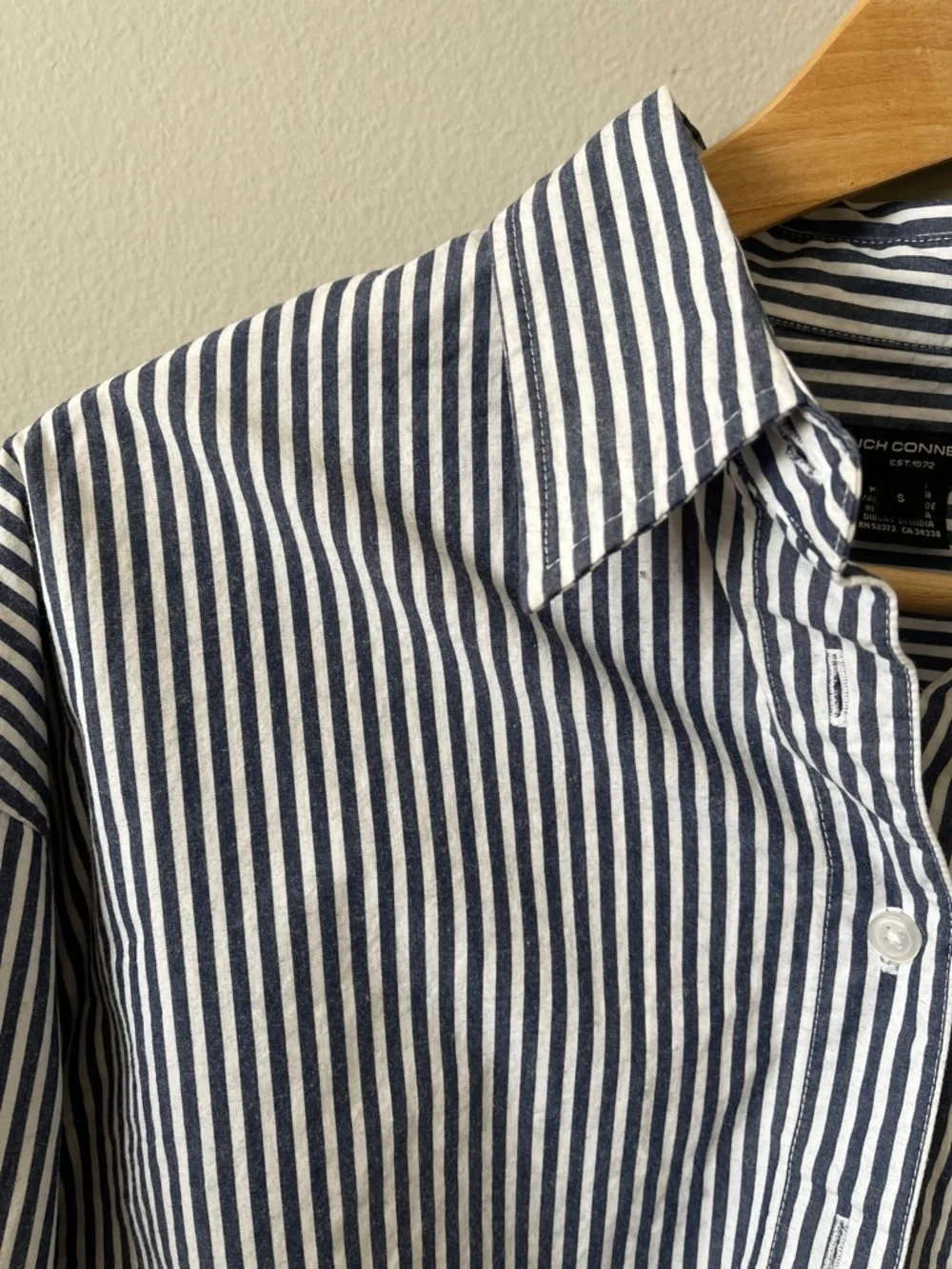 French Connection cropped striped button-down shirt - Picture 2 of 10